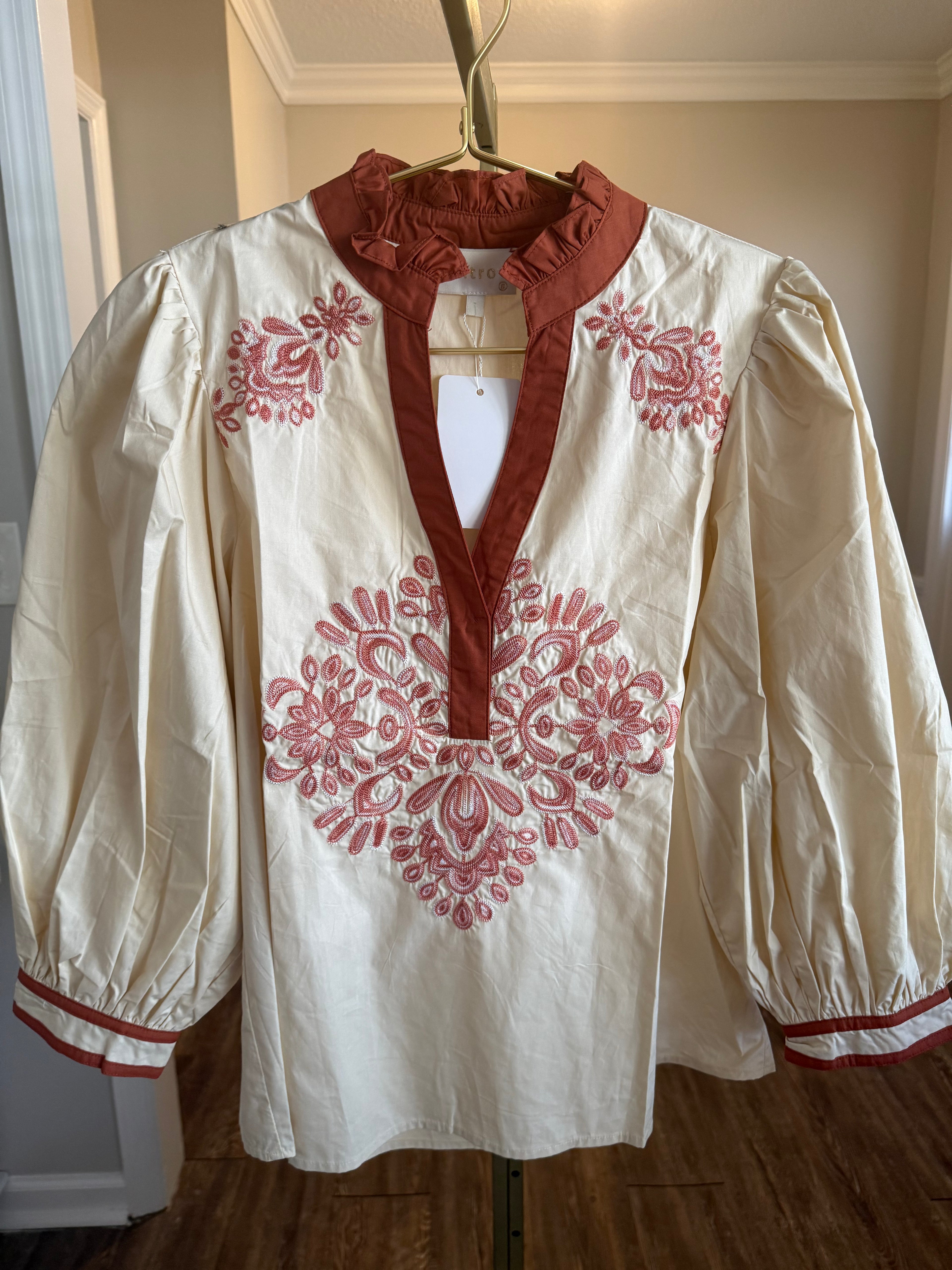 The Ivory Threaded Top