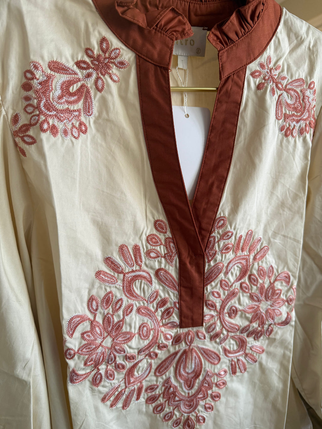 The Ivory Threaded Top