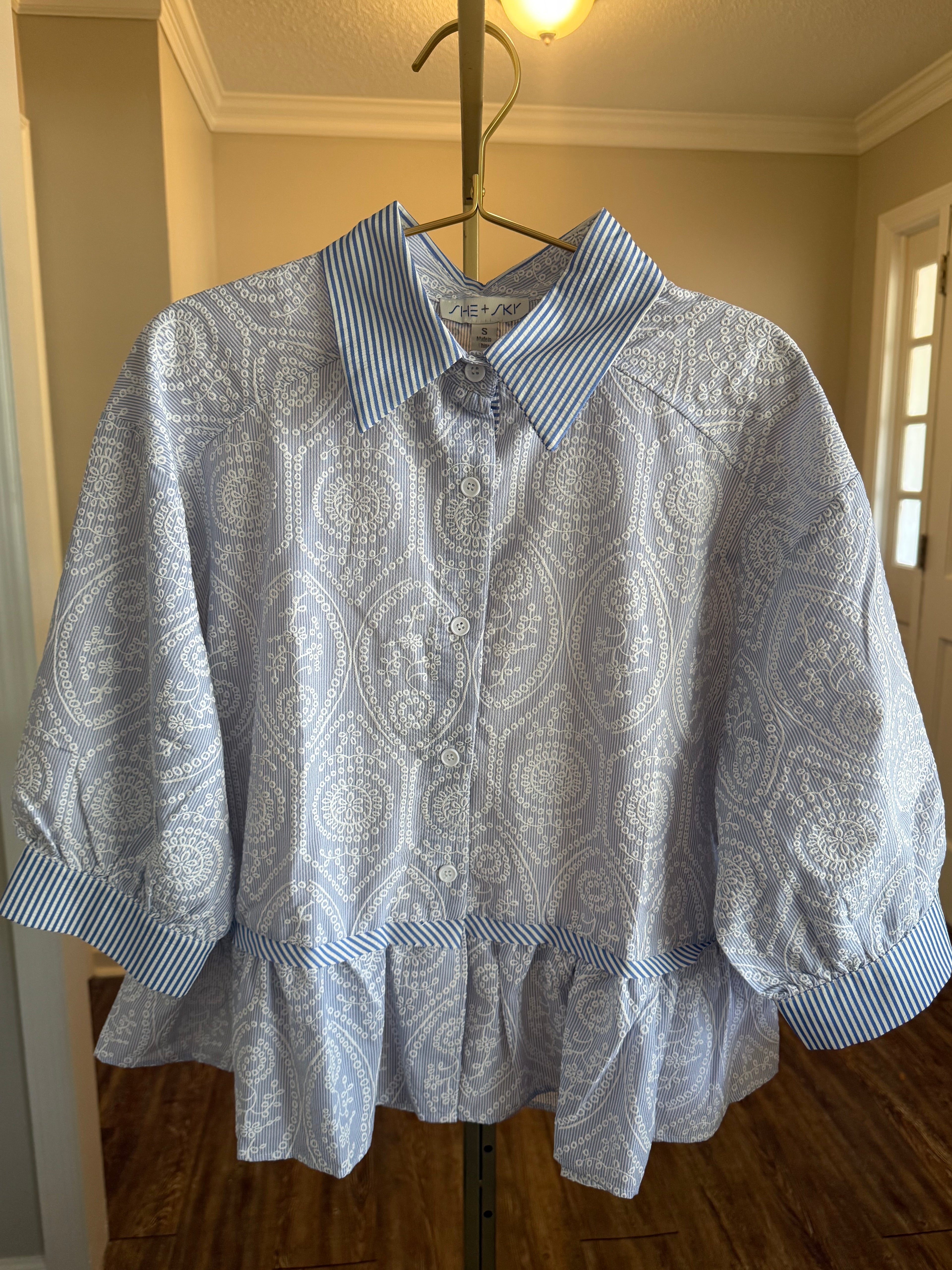 The Blue Harbor Peplum Top