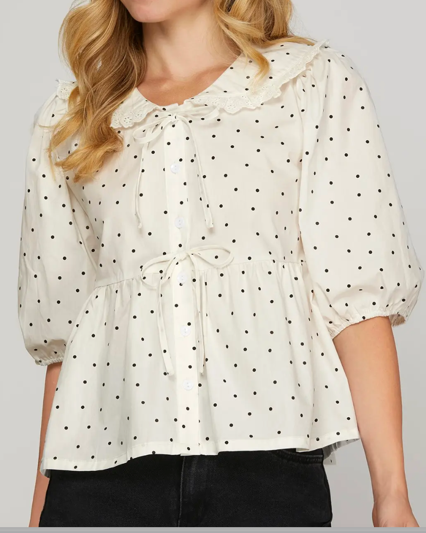 The Sweetheart Dot Blouse