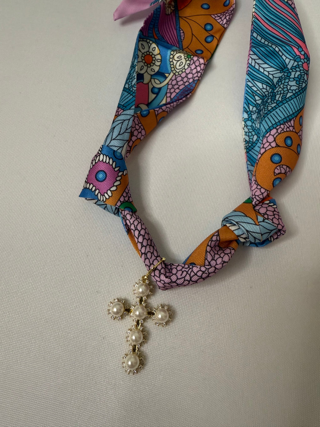 Cross Scarf Necklace