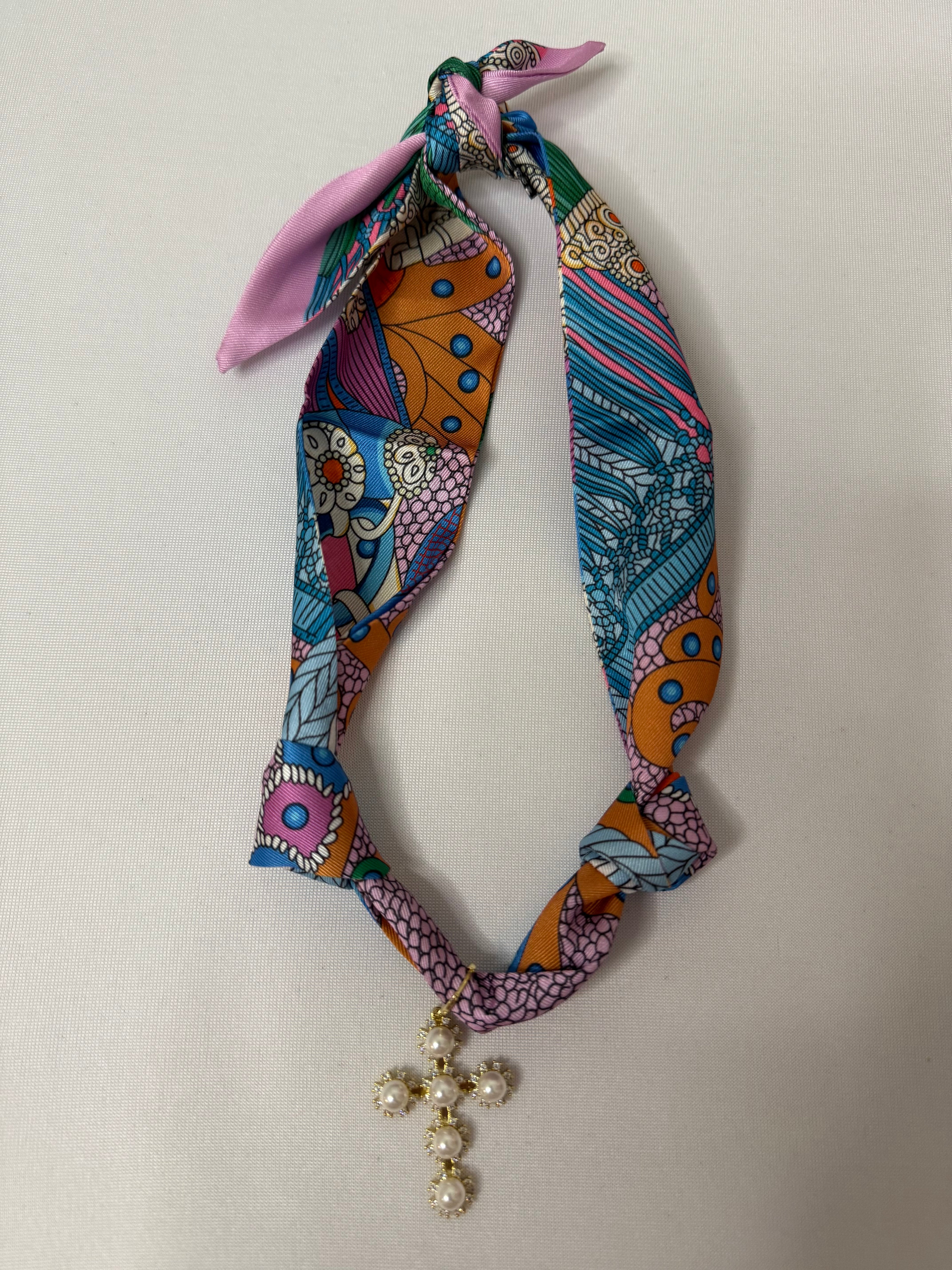 Cross Scarf Necklace