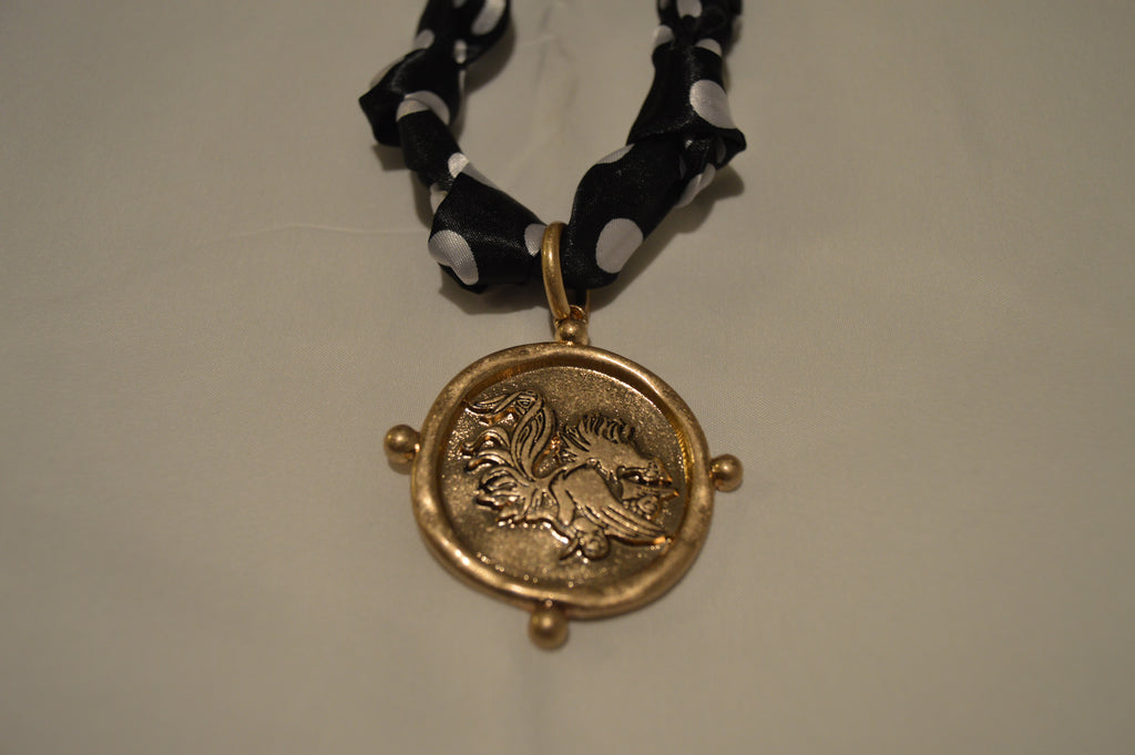 Gamecock Pendant Scarf Necklace