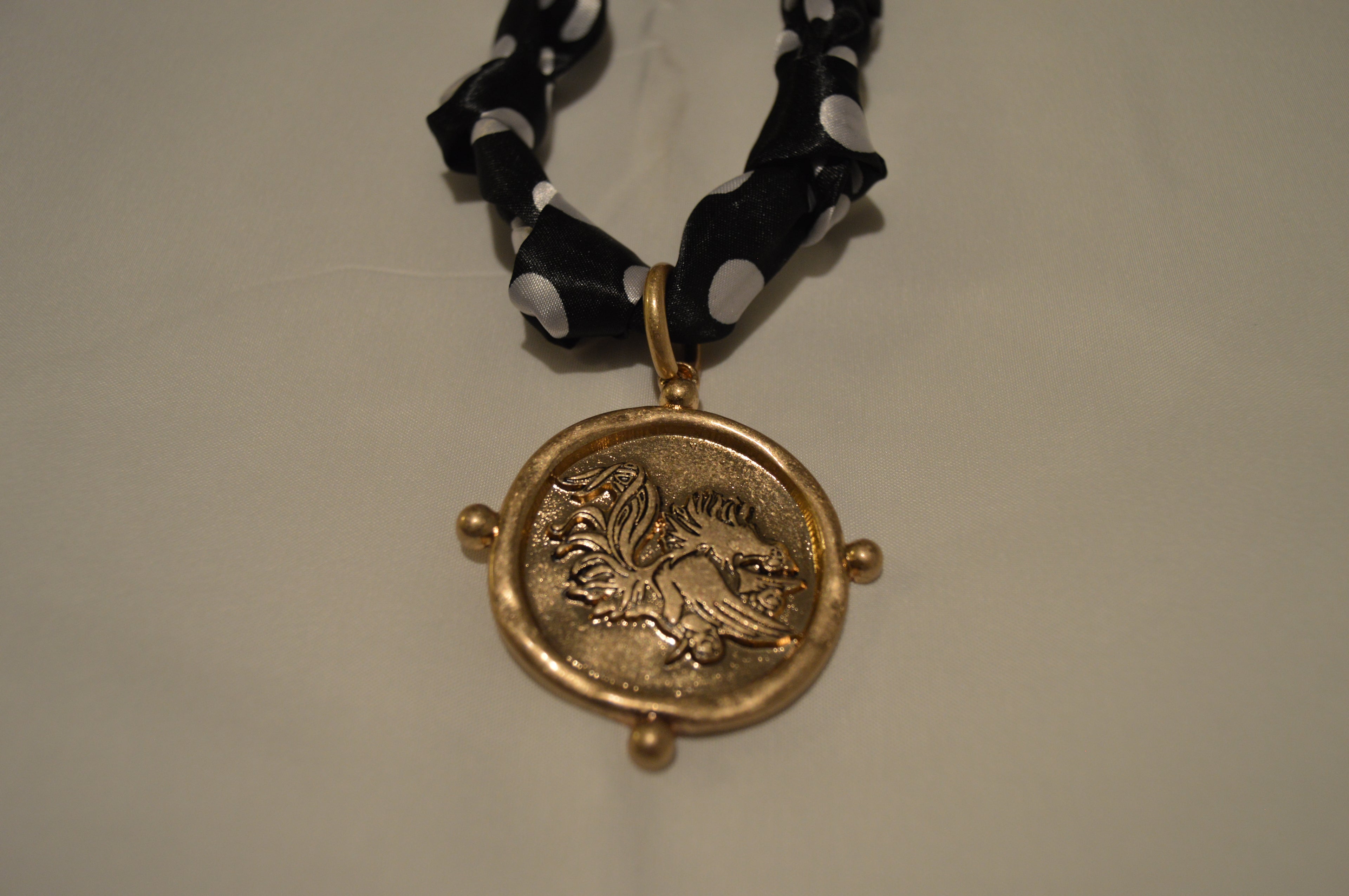 Gamecock Pendant Scarf Necklace