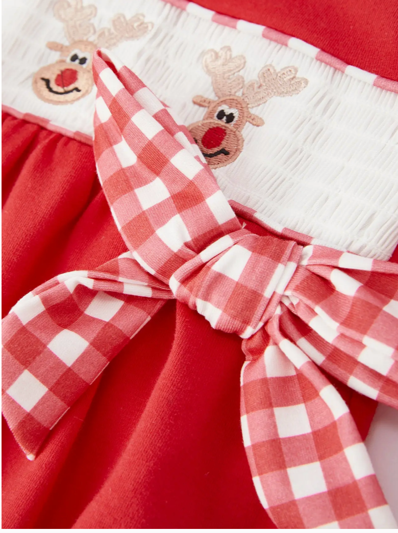 Rudolph Ruffles Girls Romper