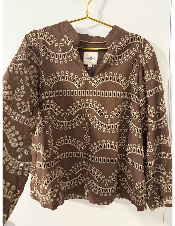 The Mocha Meadow Blouse