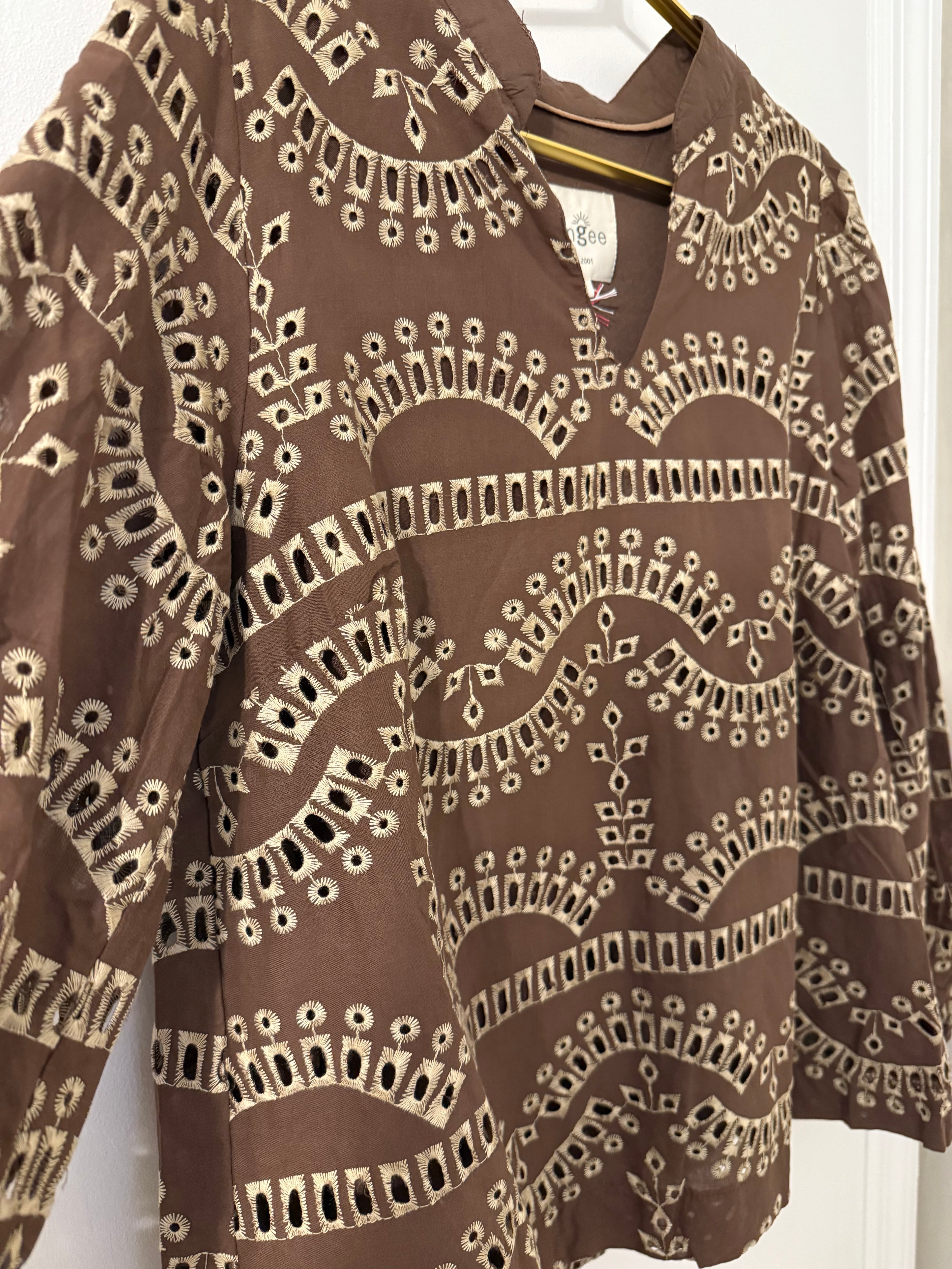 The Mocha Meadow Blouse