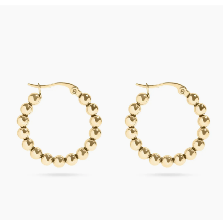 Circle Ball Hoop Earrings